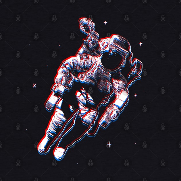 USA Space Agency Vintage 3D Spaceman by Tabryant